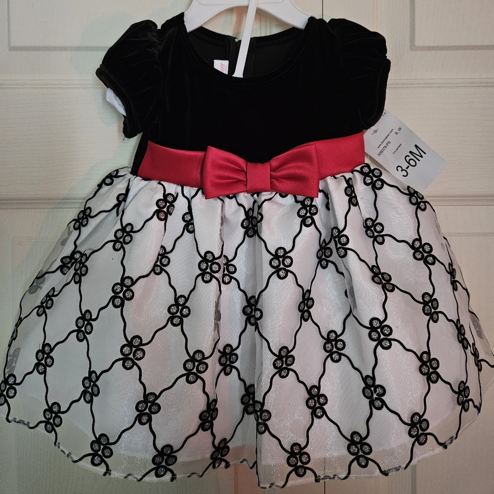 Bonnie Baby Festive Holiday Dress With Bloomer